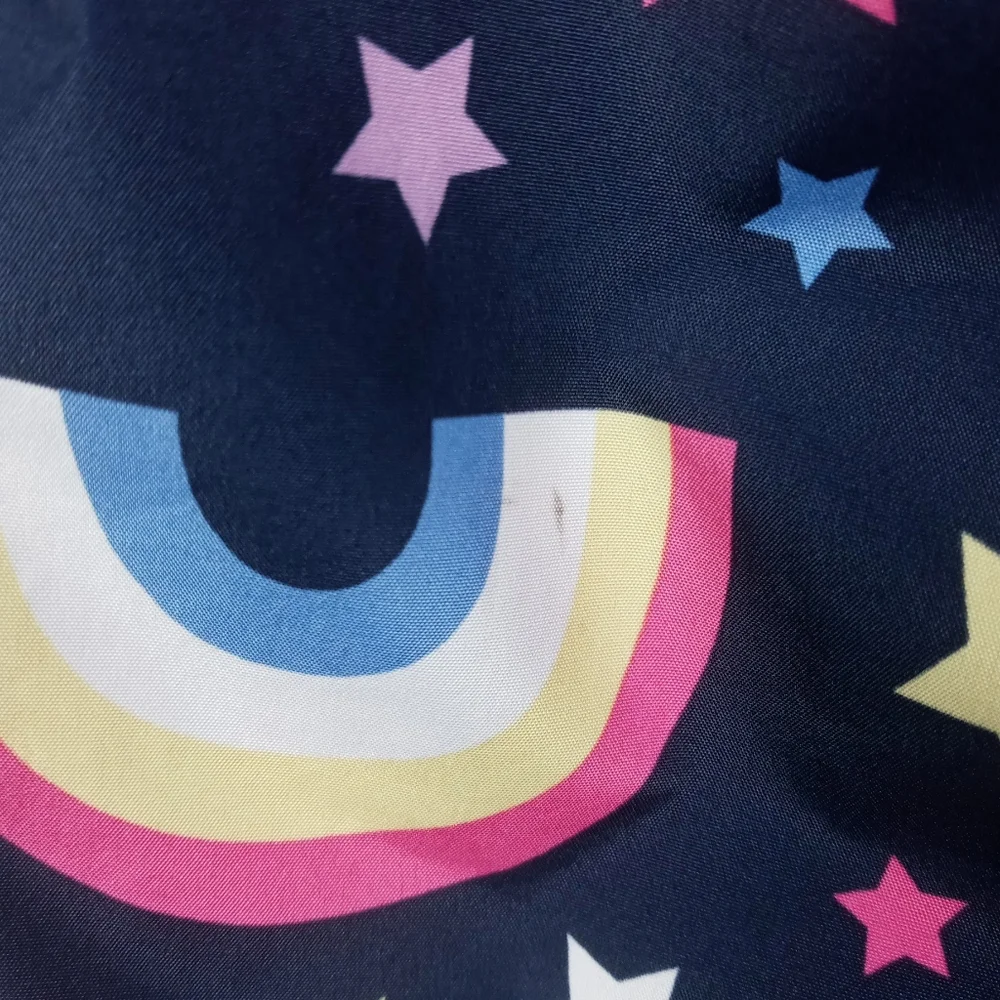 Dip girls size 12-18 mos colorful rainbow design hooded coat snaps up